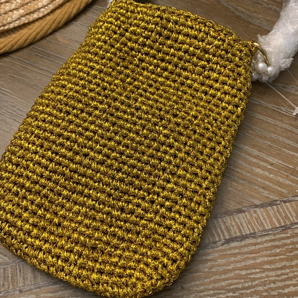 SURYO Pearl strap purse new never used lenoush metallic - Picture 3 of 5